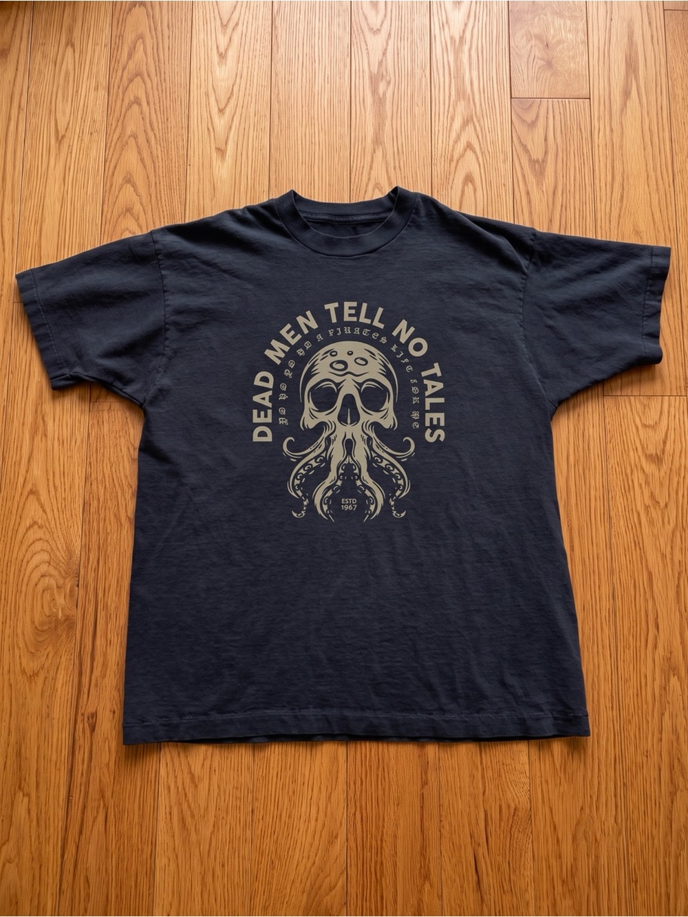 Dead Men Tell No Tales Octopus Skull Pirate Kraken Nautical Graphic T-Shirt